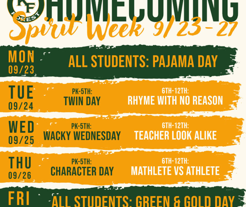 All Students – Homecoming Spirit Week